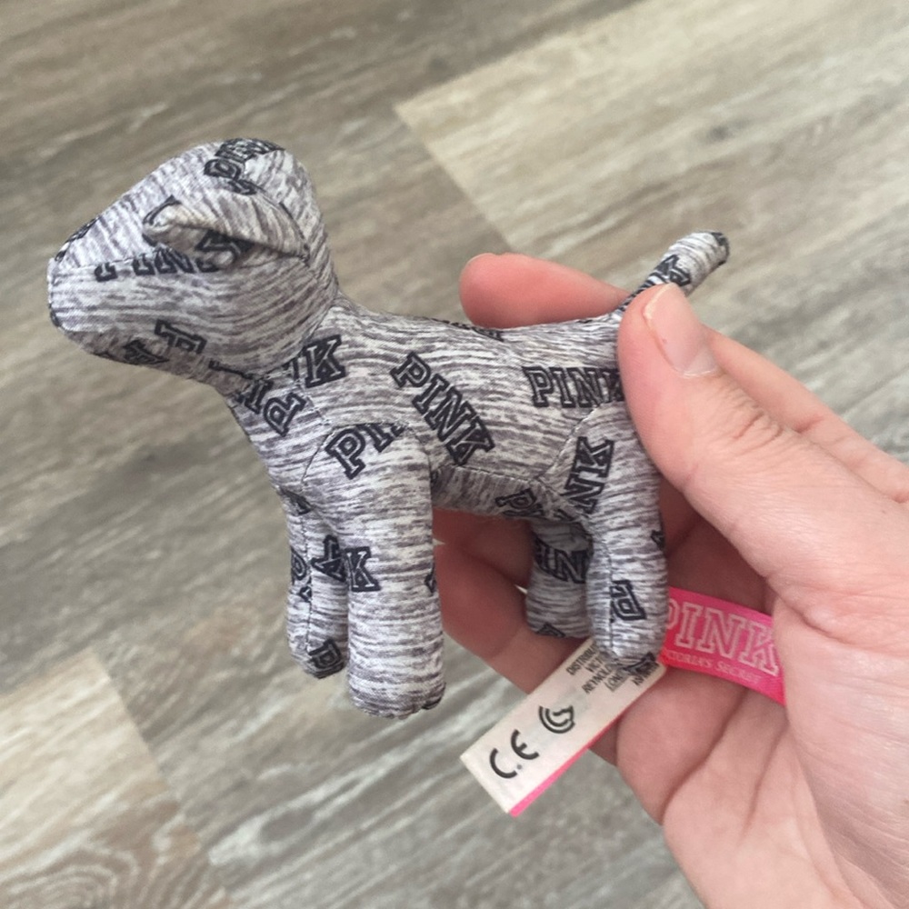 Small Heather grey Victoria secret pink dog